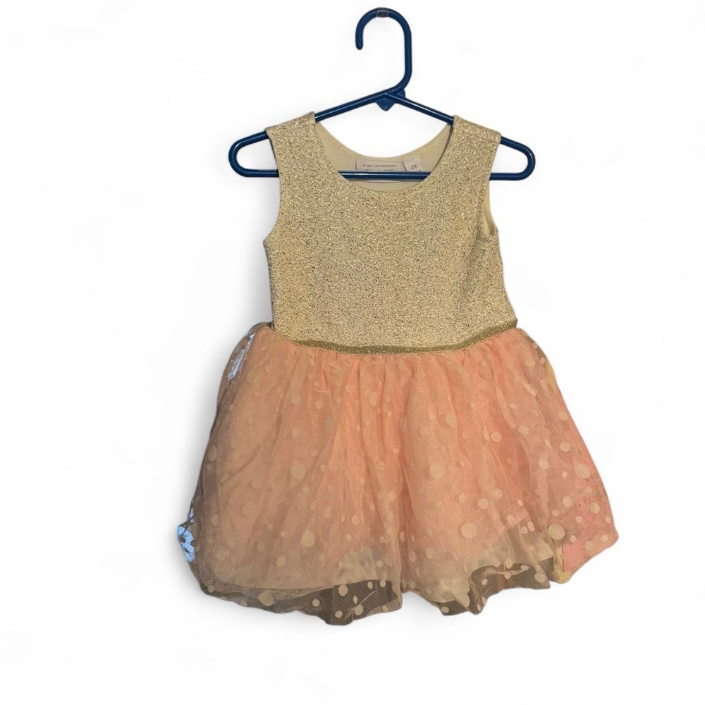 The Children's Place Gold Glitter Dress